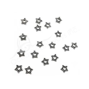 (CLOSE OUT) BEADS - METAL STAR SPACER (PK 200) 9 MM W X 1 MM T