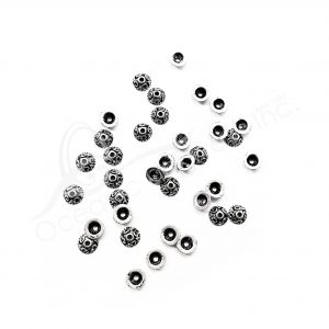 (CLOSE OUT) BEADS - METAL CAP (PK 37) 6 MM D