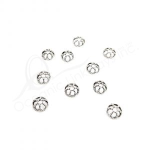 (CLOSE OUT) BEADS - METAL CAP (PK 10) 1 CM DIA