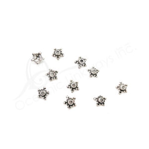 (CLOSE OUT) BEADS - METAL STAR SPACER (PK 10) 6 MM W