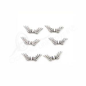 (CLOSE OUT) BEADS - METAL ANGEL WING SPACER (PK 100) 2 CM W X 2 MM T