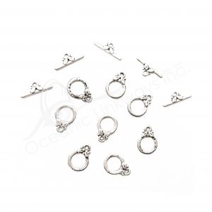 (CLOSE OUT) BEADS - METAL TOGGLE CLASP (PK 100 PAIRS)