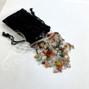 (CLOSE OUT) CHIPS STONES - MIXED IN VELVET BAG