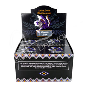 Lavender Backflow Incense Cones Shaman Vision Native Spirits Line Pack of 12