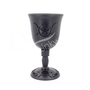 (CLOSE OUT) CHALICE - CAST IRON FOOD GRADE TRIPLE MOON 4.25"