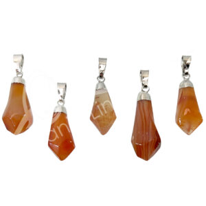 Carnelian Diamond Shape Pendant 1.25-1.75"