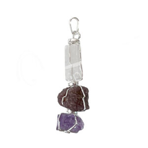 PENDANT - TRI-STONE CHAKRA CROWN 1.75-2"