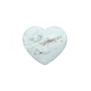 Polished Snow White Agate Heart
