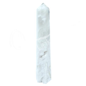 Polished Snow White Agate Obelisk