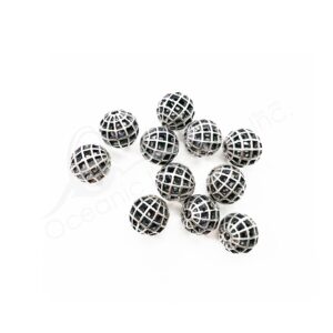 (CLOSE OUT) BEADS - METAL BALL WITH WEB (PK 30) 1 CM DIA