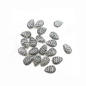(CLOSE OUT) BEADS - METAL TEARDROP SHAPE WITH OPENINGS (PK 20) 18 MM L X 8 MM T