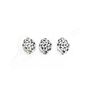 (CLOSE OUT) BEADS - METAL OVAL WITH OPENINGS (PK 20) 18 MM L X 7 MM T