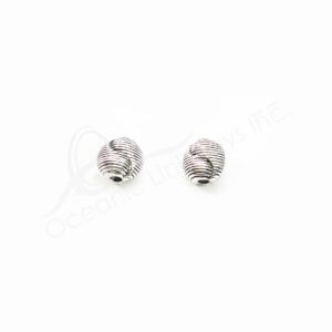 (CLOSE OUT) BEADS - METAL YIN TANG BALL (PK 50) 9 MM L X 7 MM W