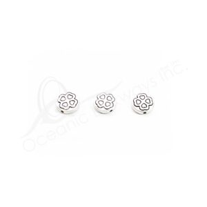 (CLOSE OUT) BEADS - METAL FLAT ROUND HEARTS CROSS (PK 100) 9 MM D X 2 MM T
