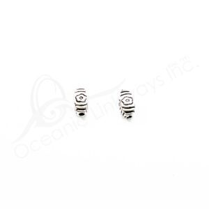 (CLOSE OUT) BEADS - METAL TUBE (PK 100) 8 MM L X 4 MM W