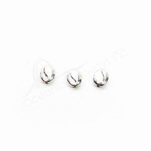 (CLOSE OUT) BEADS - METAL OVAL 2 TONES (PK 100) 9 MM L X 3 MM T