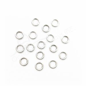 (CLOSE OUT) BEADS - METAL PLAIN RING (PK 200) 1 CM D X 2 MM T