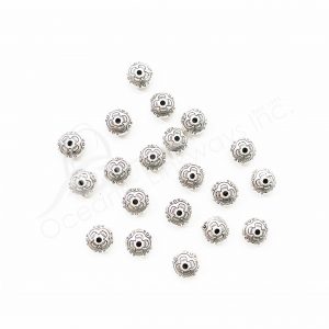 (CLOSE OUT) BEADS - METAL BALL (PK 100) 9 MM D X 5 MM T
