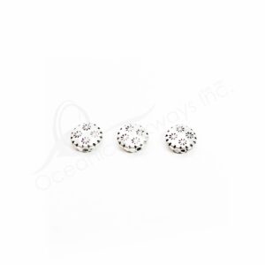 (CLOSE OUT) BEADS - METAL ROUND FLAT (PK 100) 9 MM D X 2 MM T