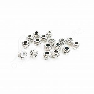(CLOSE OUT) BEADS - METAL BALL (PK 100) 8 MM D X 6 MM L