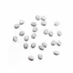 (CLOSE OUT) BEADS - METAL OVAL PK 200 1 CM L X 4 MM T