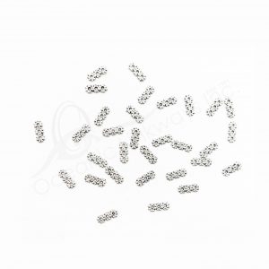 (CLOSE OUT) BEADS - METAL FLOWER SPACER FOR TRIPLE ROW (PK 500) 1 CM L X 1 MM T