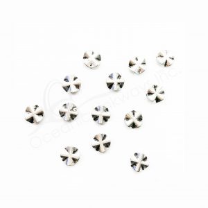 (CLOSE OUT) BEADS - METAL FLAT 4 WAYS (PK 50) 12 MM W X 3 MM T