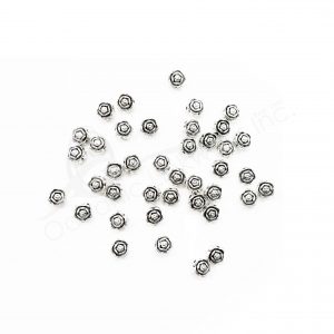 (CLOSE OUT) BEADS - METAL FLOWER (PK 300) 5 MM W X 3 MM T