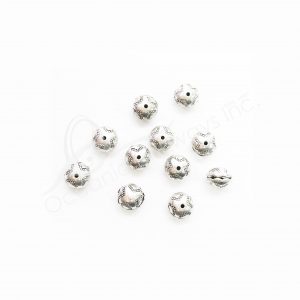 (CLOSE OUT) BEADS - METAL DOTTED BALL (PK 50) 1 CM D X 7 MM T