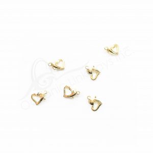 (CLOSE OUT) BEADS - METAL GOLD COLOR DOLPHIN LOBSTER CLASP (PK 50) 1 CM W X 2 MM T