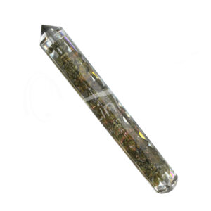 (CLOSE OUT) MASSAGER - EPIDOTE IN ORGONE FACETED 6-7''L