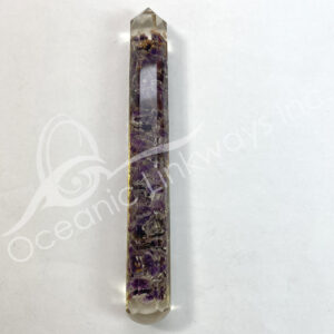 (CLOSE OUT) MASSAGER - AMETHYST ORGONE FACETED 6.5''L