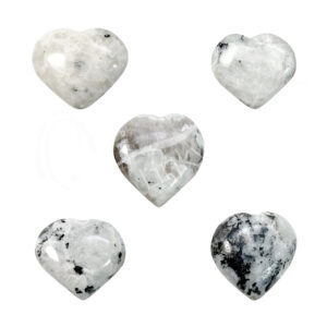 Polished Rainbow Moonstone Heart