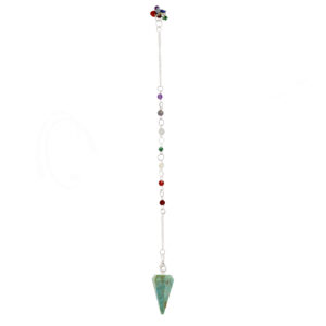 Turquoise Hexagonal pendulum with Chakra Chain