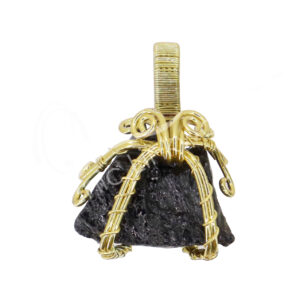 Rough Black Tourmaline Wire Wrap Pendant