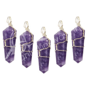 Lepidolite Wire Wrapped Pendant