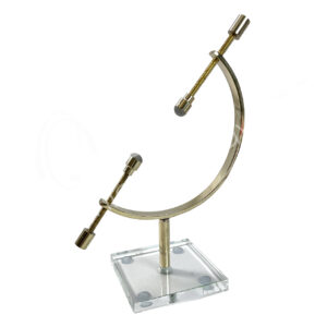 Gold Brass Arch with an Acrylic Base Stand for Specimen