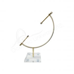 Gold Brass Arch with Acrylic Base Stand for Specimen
