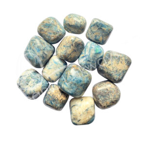 Polished Blue Ky;anite with Quartz Pebbles