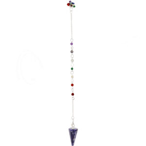 Sodalite Hexagonal Pendulum with Chakra Chain