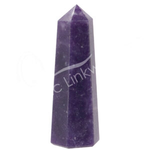 Polished Lepidolite Six Sides Obelisk