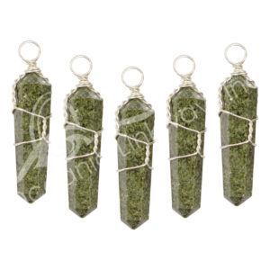 Epidote Wire Wrapped Pendant