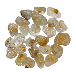RUNE SET - GOLDEN HEALER QUARTZ 15-30 MM