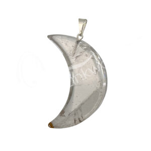 PENDANT - MOON SMOKY QUARTZ 1.4"