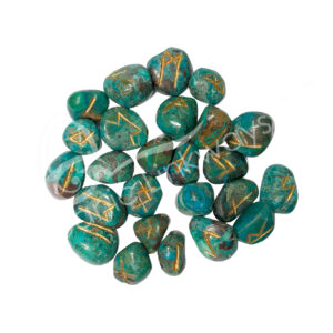 RUNE SET - CHRYSOCOLLA 10 MM