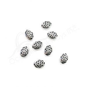 (CLOSE OUT) BEADS - METAL OVAL WITH OPENINGS (PK 20) 18 MM L X 6 MM T