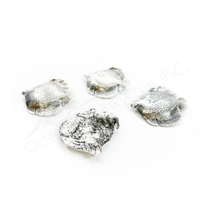 (CLOSE OUT) BEADS - METAL GOLDFISH (PK 10) 1.75''W X 1 MM T