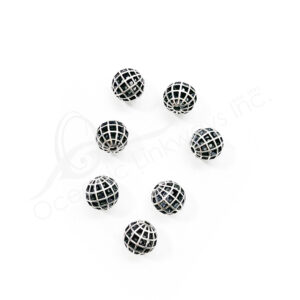 (CLOSE OUT) BEADS - METAL BALL WITH WEB (PK 20) 0.5'' DIA