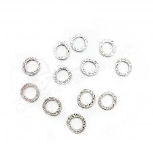 (CLOSE OUT) BEADS - METAL FREE SHAPE RING (PK 100) 14 MM W X 1 MM T