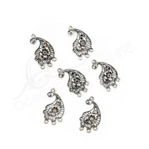 (CLOSE OUT) BEADS - METAL SETTING WITH LOOPS (PK 50) 1''L X 1 MM T